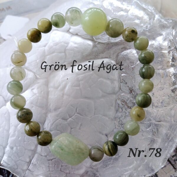 Grön Fosil Agat - Bild 2