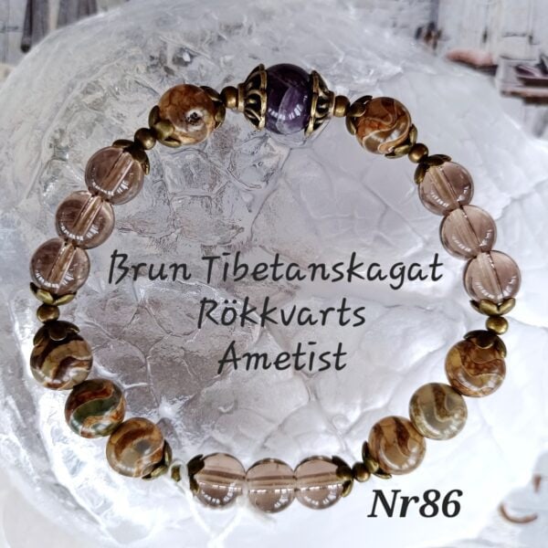 Brun Tibetanskagat, Rökkvarts & Ametist - Bild 2
