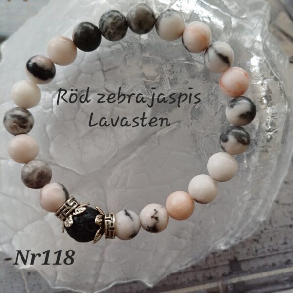 Röd Zebra Jaspis & Lavasten