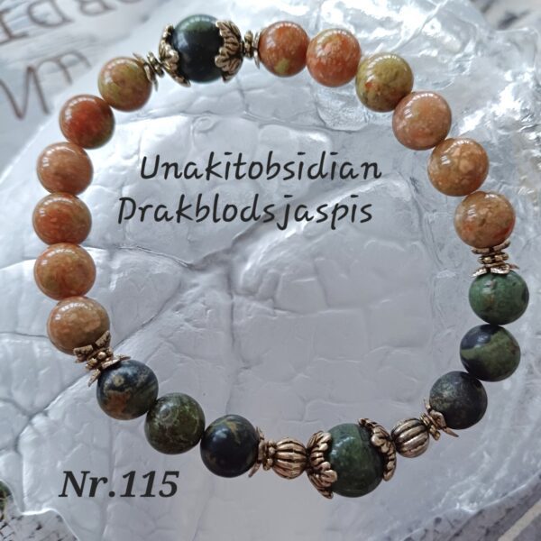 Drakblodsjaspis, Unakitobsidian, Bildjaspis & Snowflake.