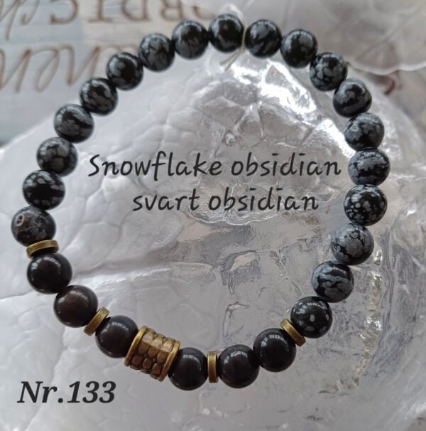 * Snowflake obsidian & Svart Obsidian