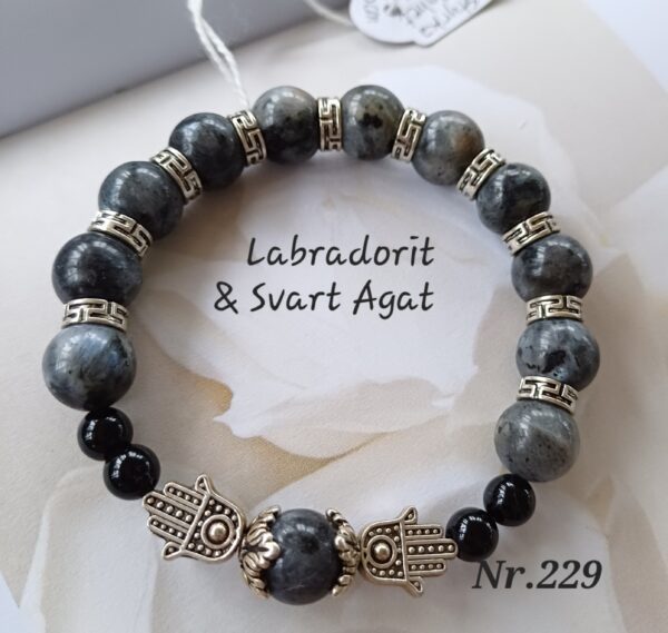 Labradorit & Svart Agat